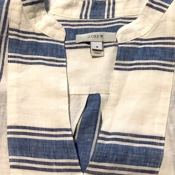 J.crew Linen LS Shirt. Size 0 - Picture 3 of 7